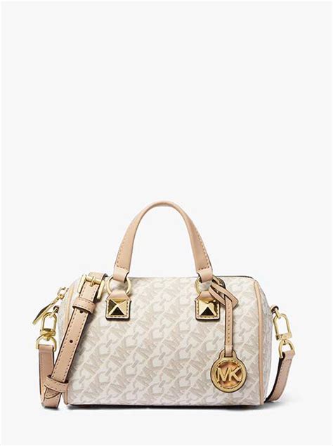 michael kors grayson vanilla bag|Grayson Small Empire Signature Logo Duffel Crossbody Bag.